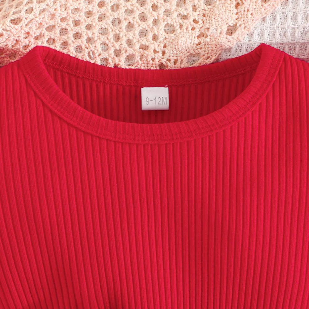 Spring and summer flying sleeve dress+belt two -piece putting rose printed Valentine's Day fashion versatile young children Baby Wholesale dresses