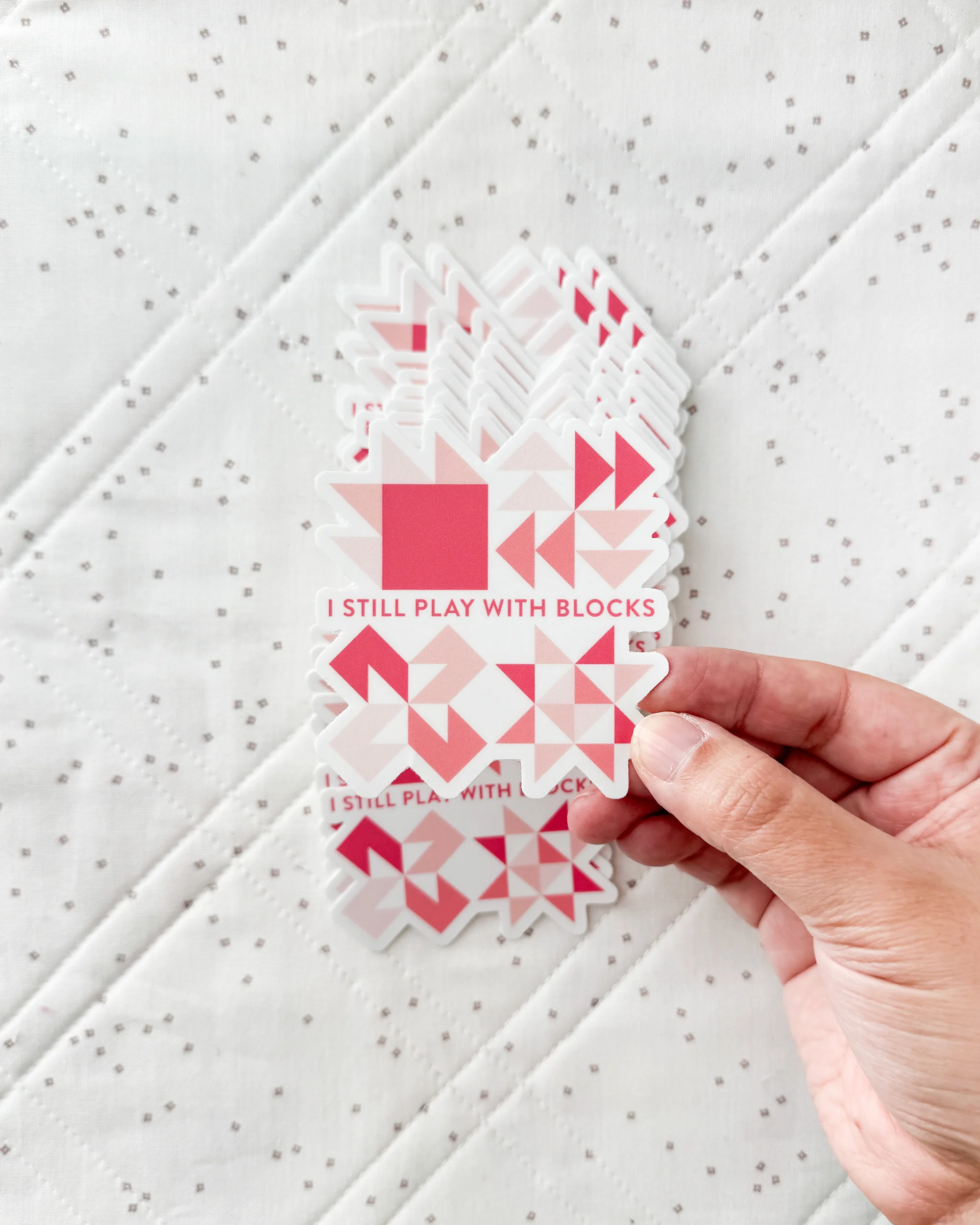 Play With Blocks Sticker - Pink