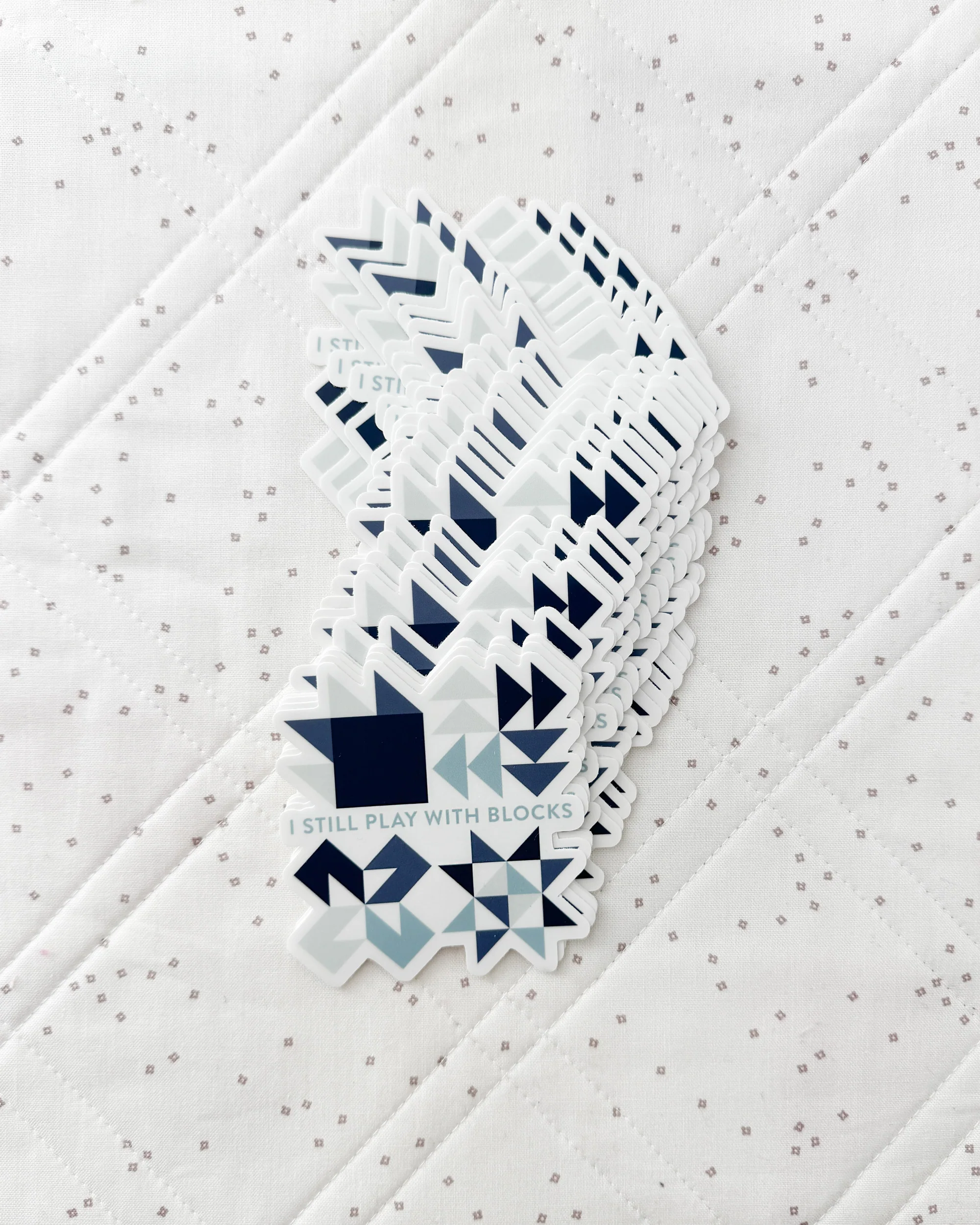 Play With Blocks Sticker - Blue