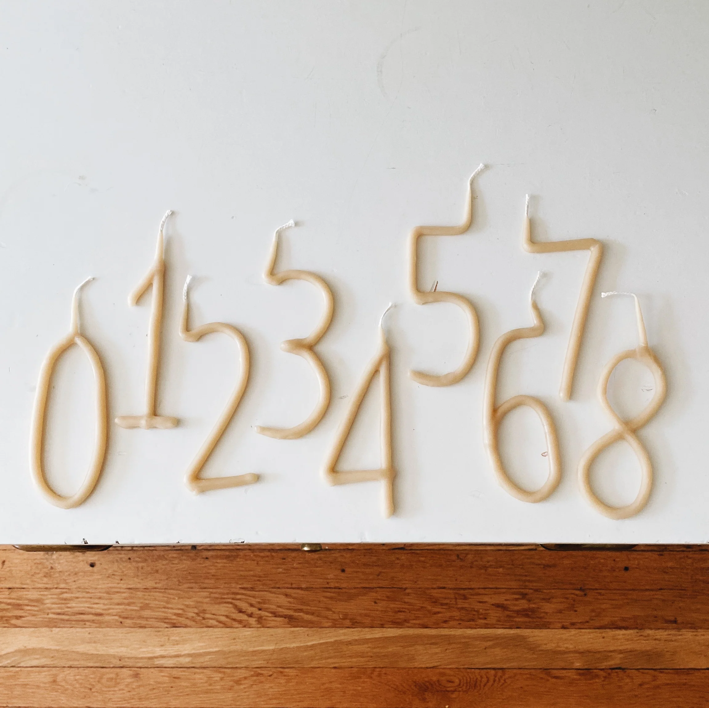 Beeswax Number Candles
