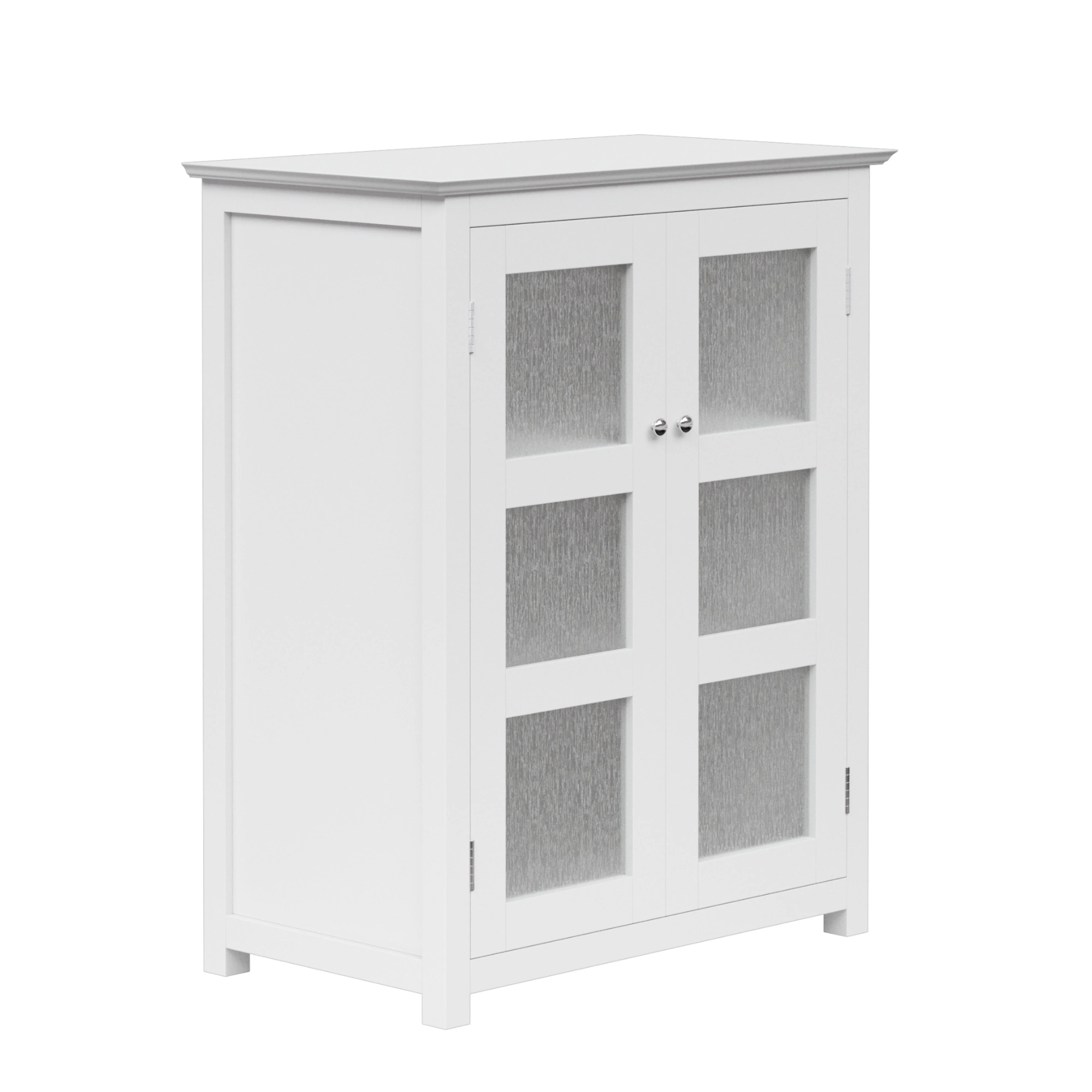 Teamson Home Connor Two-Door Floor Cabinet with Adjustable Shelf, White