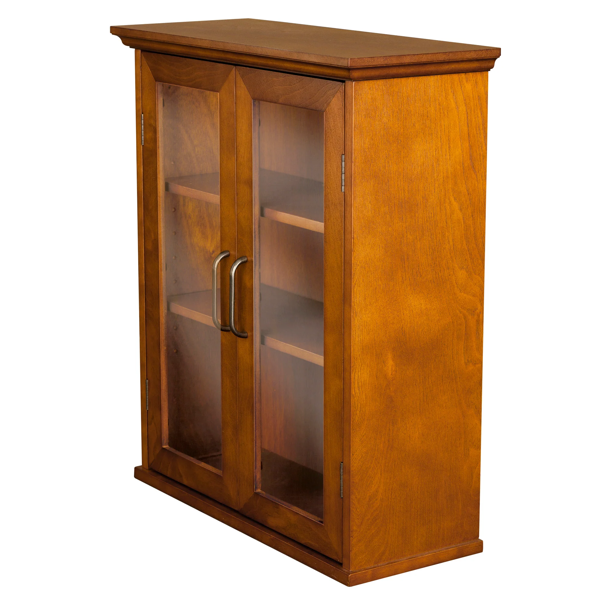Teamson Home Avery Two-Door Wall Cabinet with Storage, Oiled Oak
