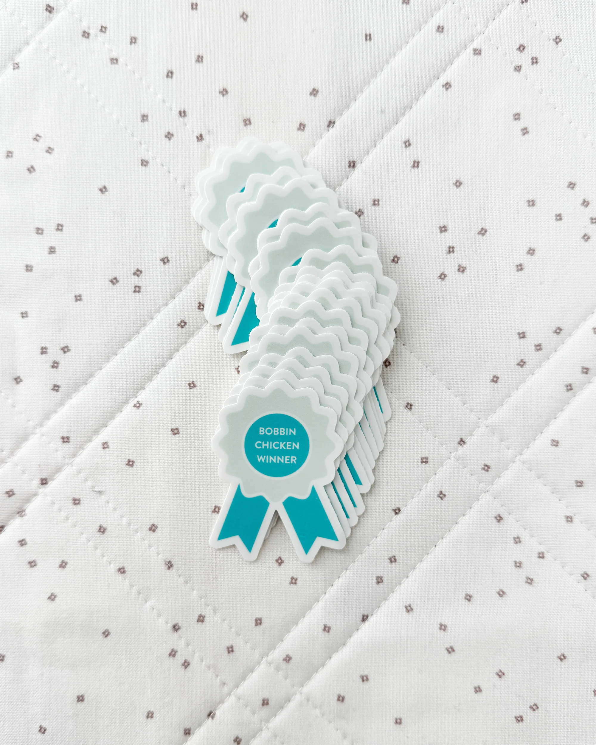 Bobbin Chicken - Teal Sticker