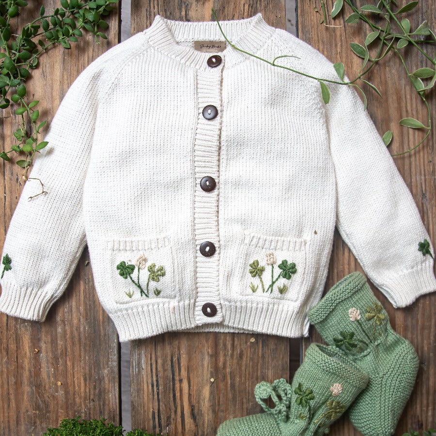 Clover cardigan (Cotton) - Marshmellow