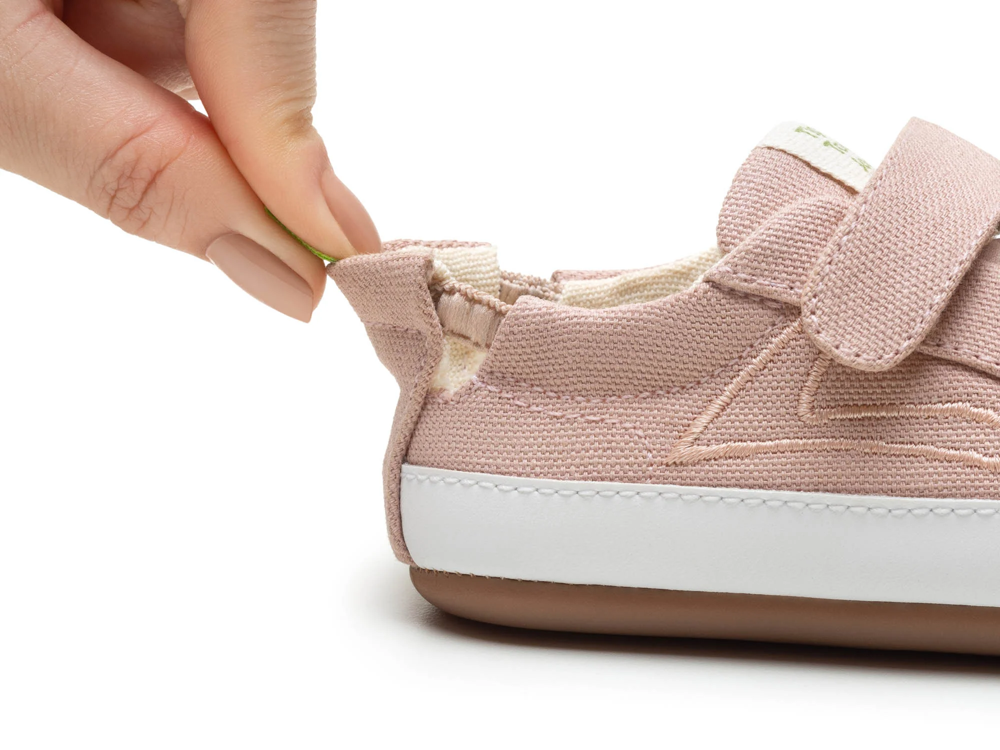 Tip Toey Joey Girl's Bossy Green Sneakers - Lona Rosa Quartzo