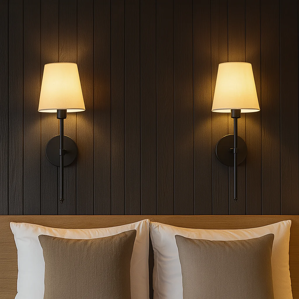 Wireless Contemporary Wall Sconces (Set of 2)