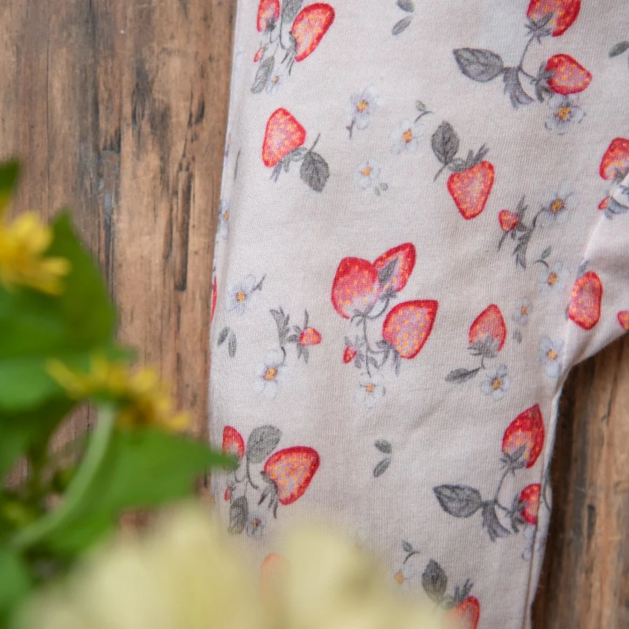 Strawberry jersey pyjamas - Peach