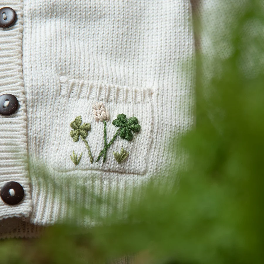 Clover cardigan (Cotton) - Marshmellow