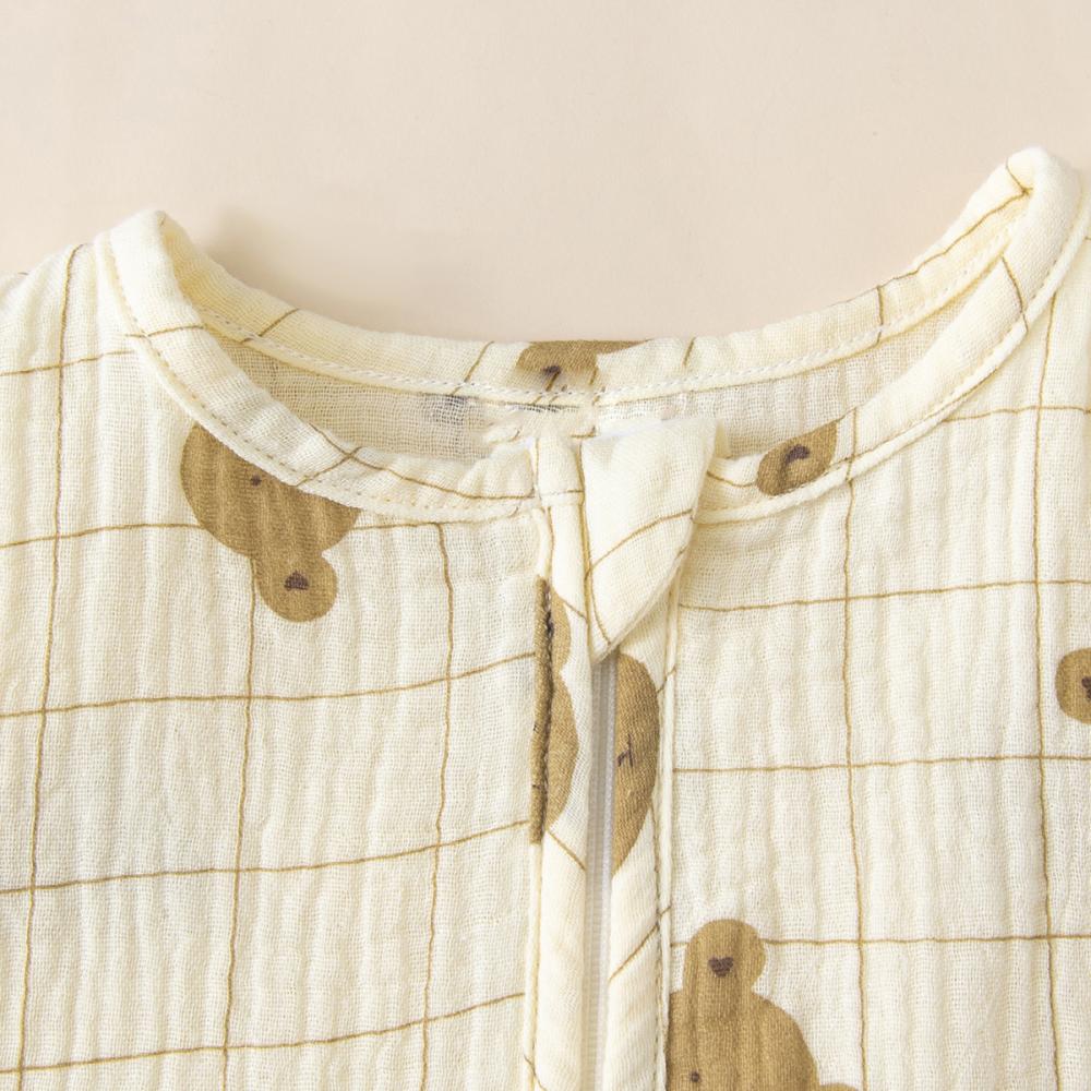 Cartoon printed baby cotton sleeping bags double zipper head hidden zipper comfortable breathable four seasons wear Baby Wholesale Clothes