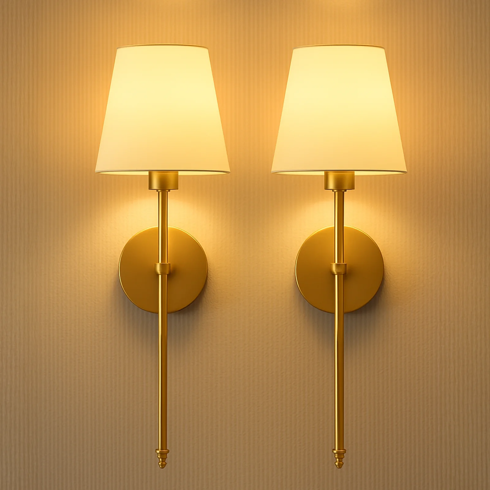 Wireless Contemporary Wall Sconces (Set of 2)