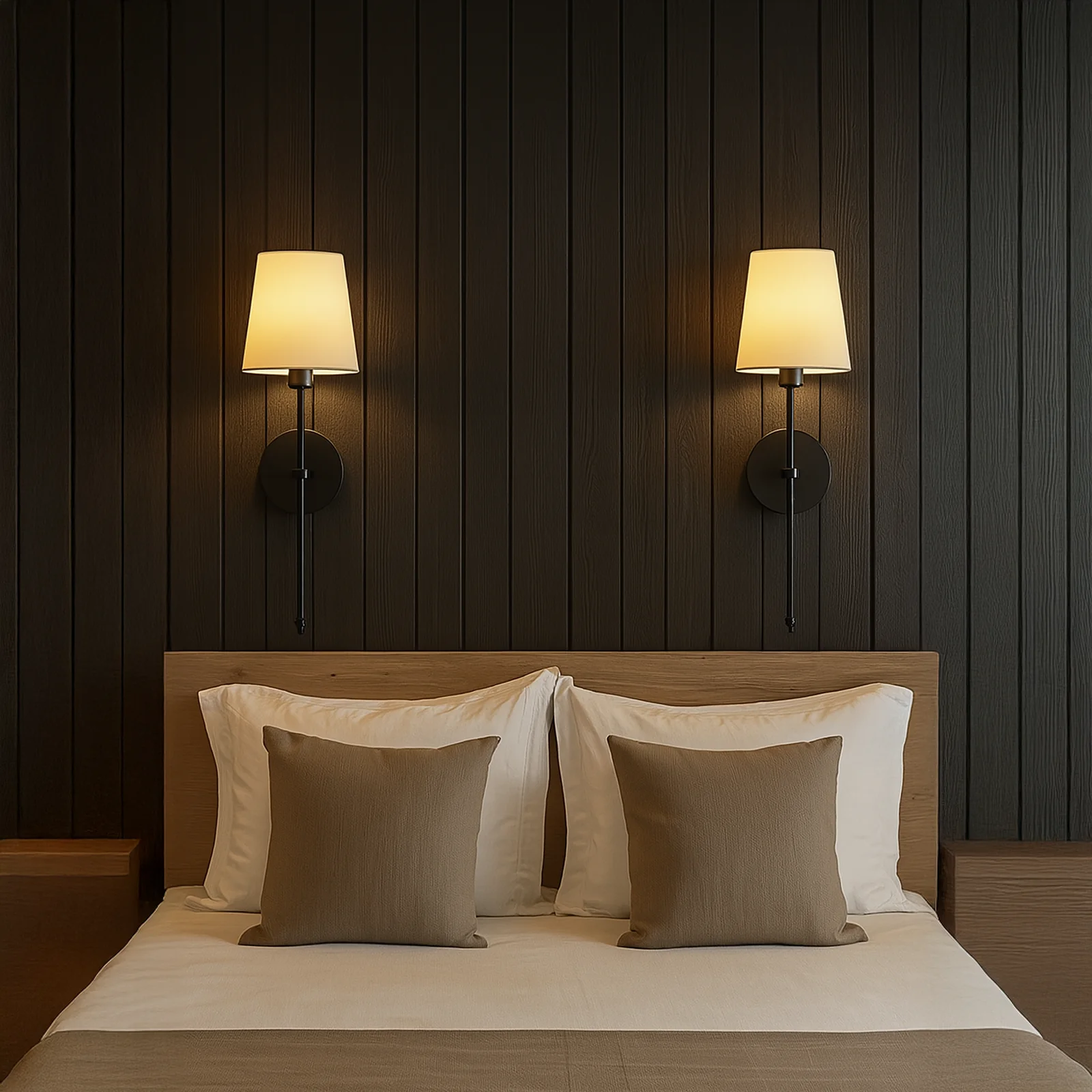 Wireless Contemporary Wall Sconces (Set of 2)