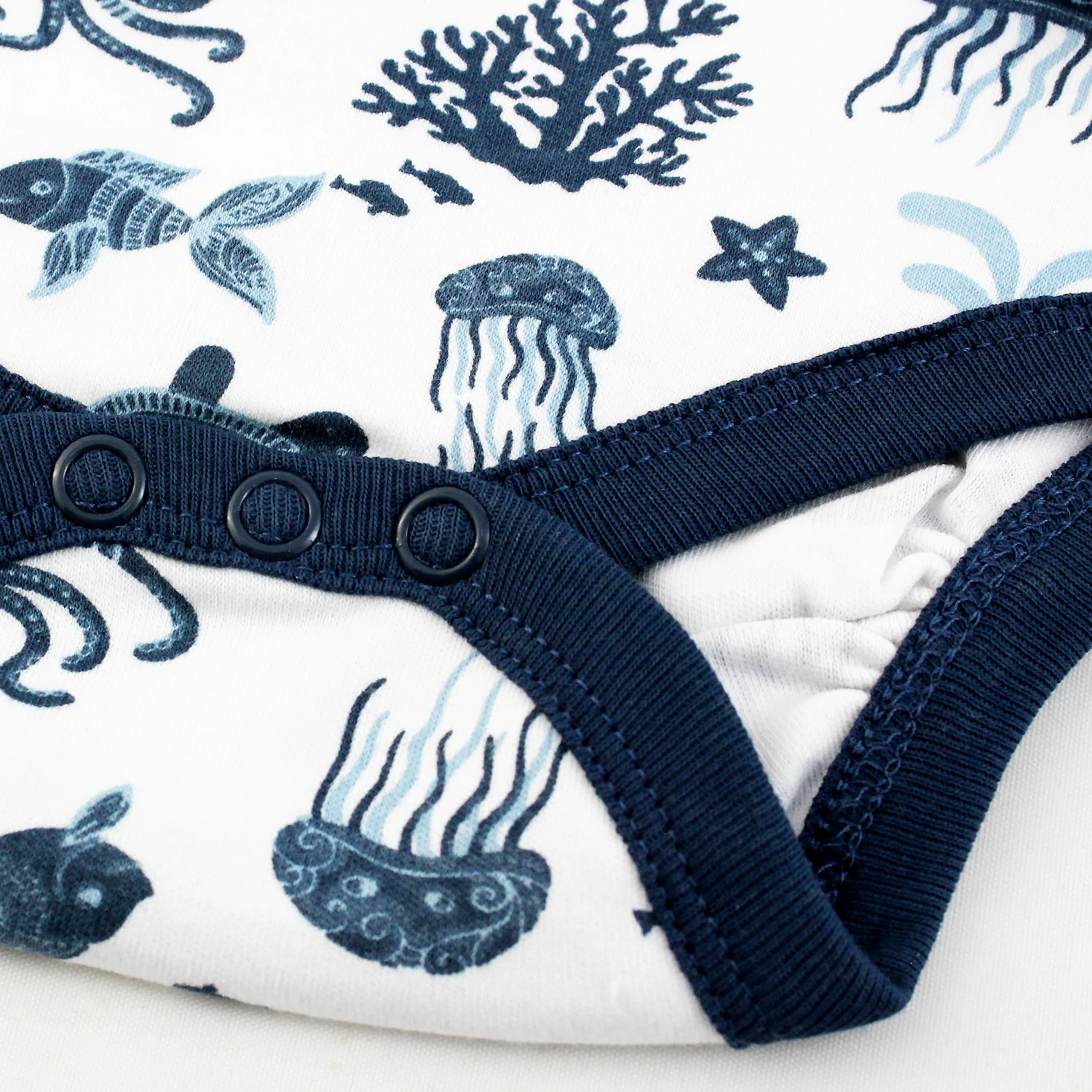 Endanzoo Organic Long Sleeve Bodysuit - Deep Sea