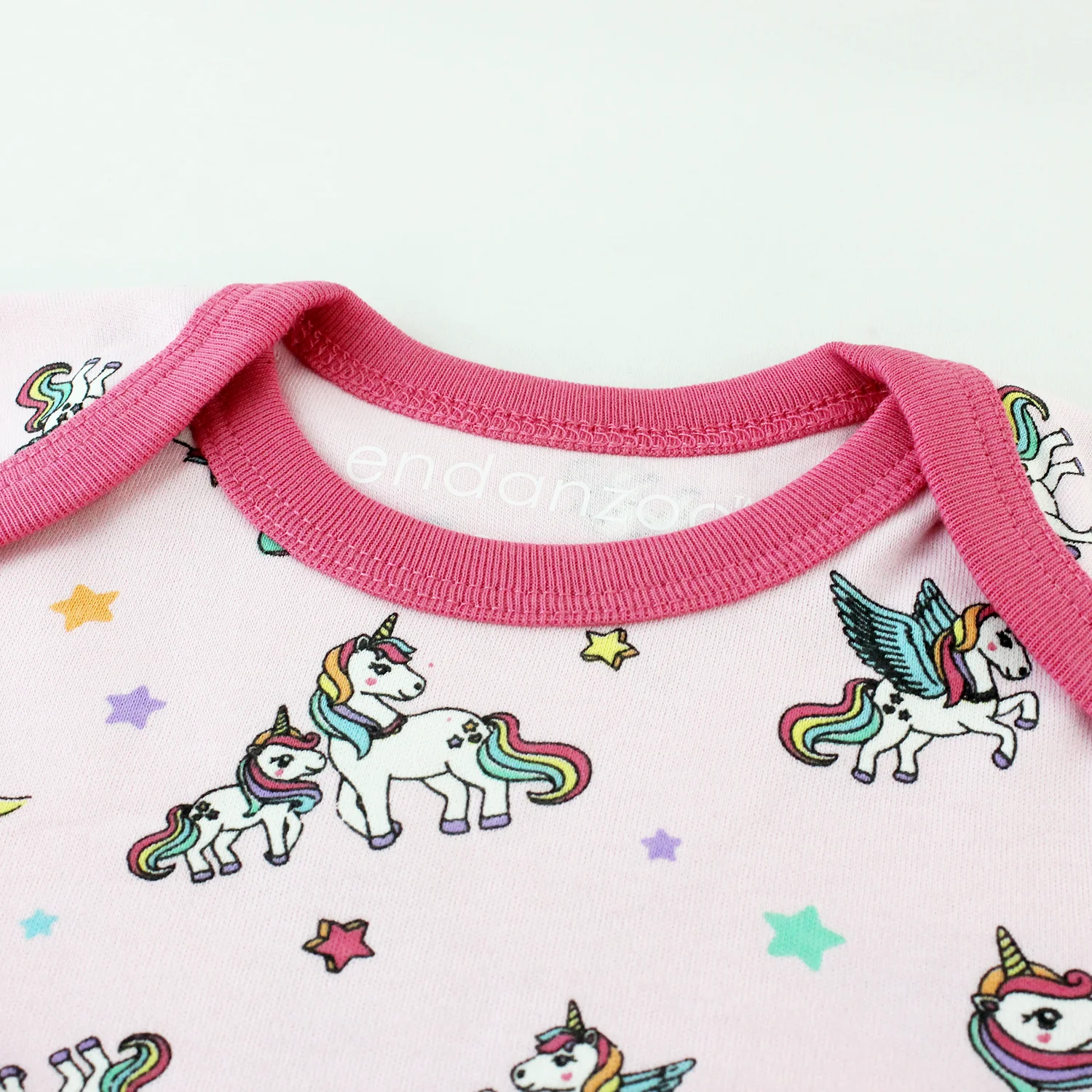 Endanzoo Organic Long Sleeve Bodysuit - Rainbow Unicorn