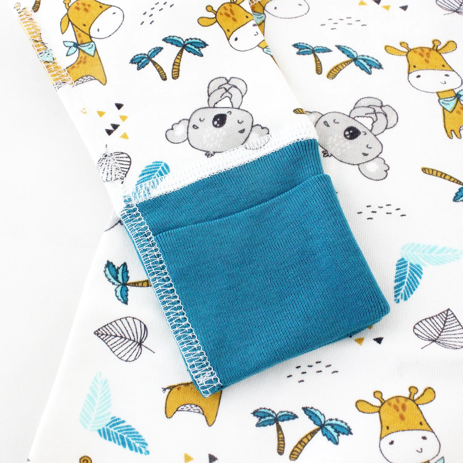 Endanzoo Organic Long Sleeve Double Zippered Romper - Jungle Cuties