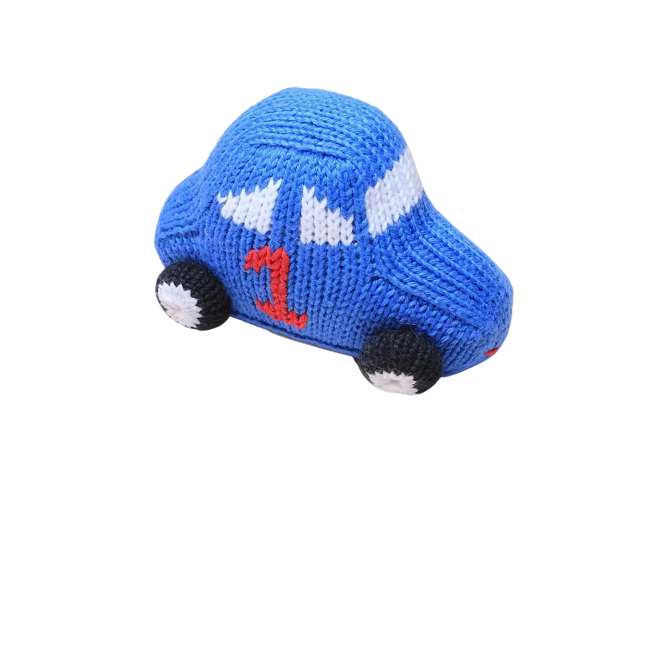 Organic Knit Race Car Rattle