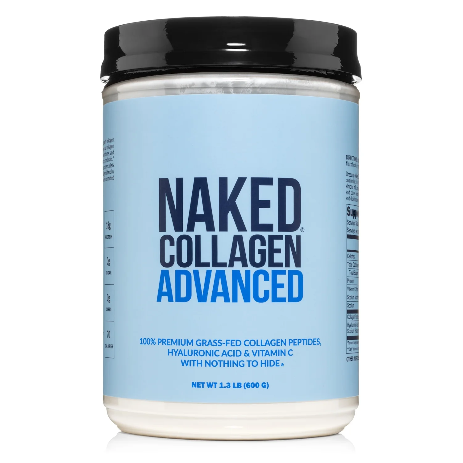 Collagen Peptides with Hyaluronic Acid | Naked Collagen Advanced - 1.3 LB