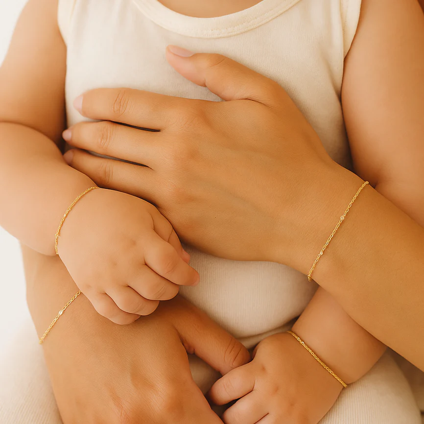 Mommy & Me Halo Bracelet - 14K Gold Filled (Newborn to Adult)