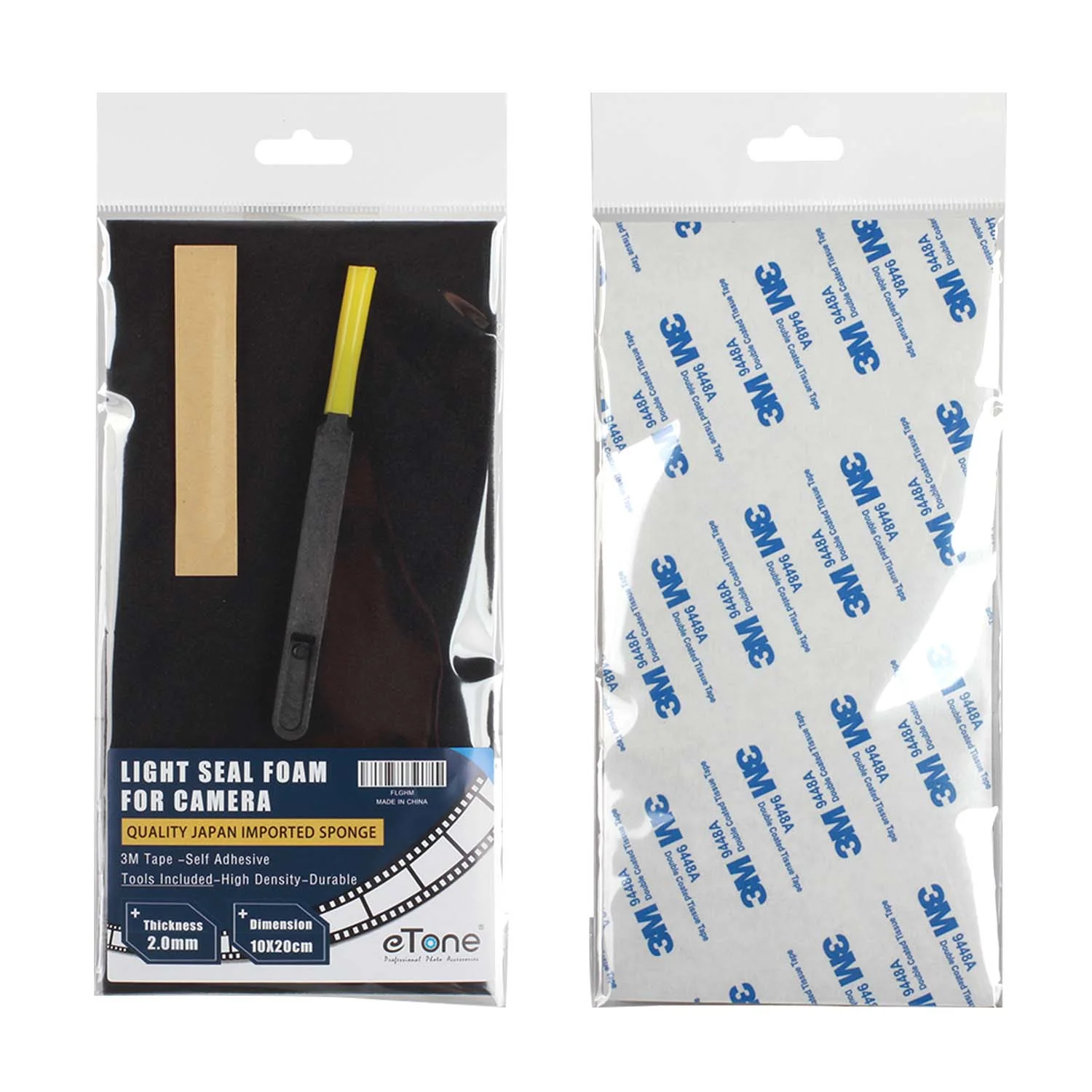 2mm Self Adhesive Film Camera Panorama Film Back Repair Light Seal Light Proof Kit Baffle Foam Sponge Sheet 100x200mm