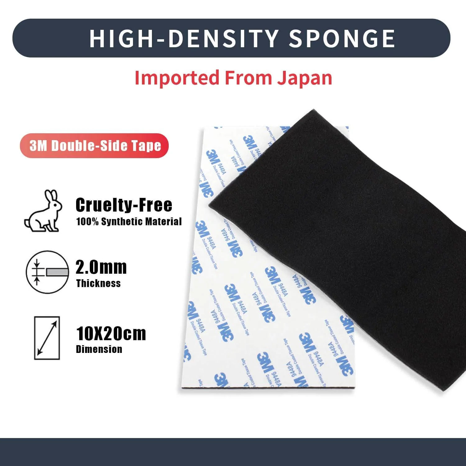 2mm Self Adhesive Film Camera Panorama Film Back Repair Light Seal Light Proof Kit Baffle Foam Sponge Sheet 100x200mm