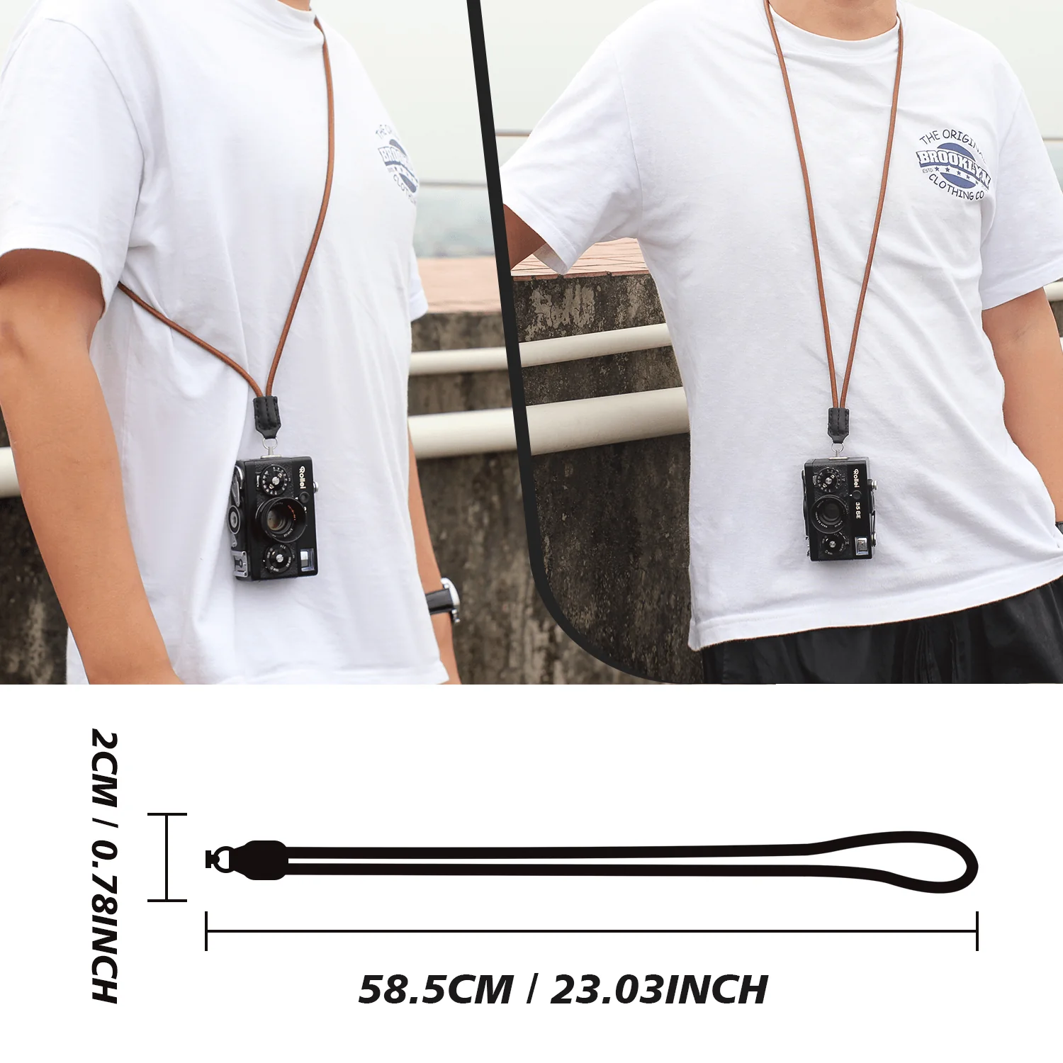 Leather Neck Wrist Shoulder Strap Belt Clips Lugs For Rollei 35 Silver Black Classic 35 35S 35T 35SE 35TE AS IS 35 LED B35 Cameras