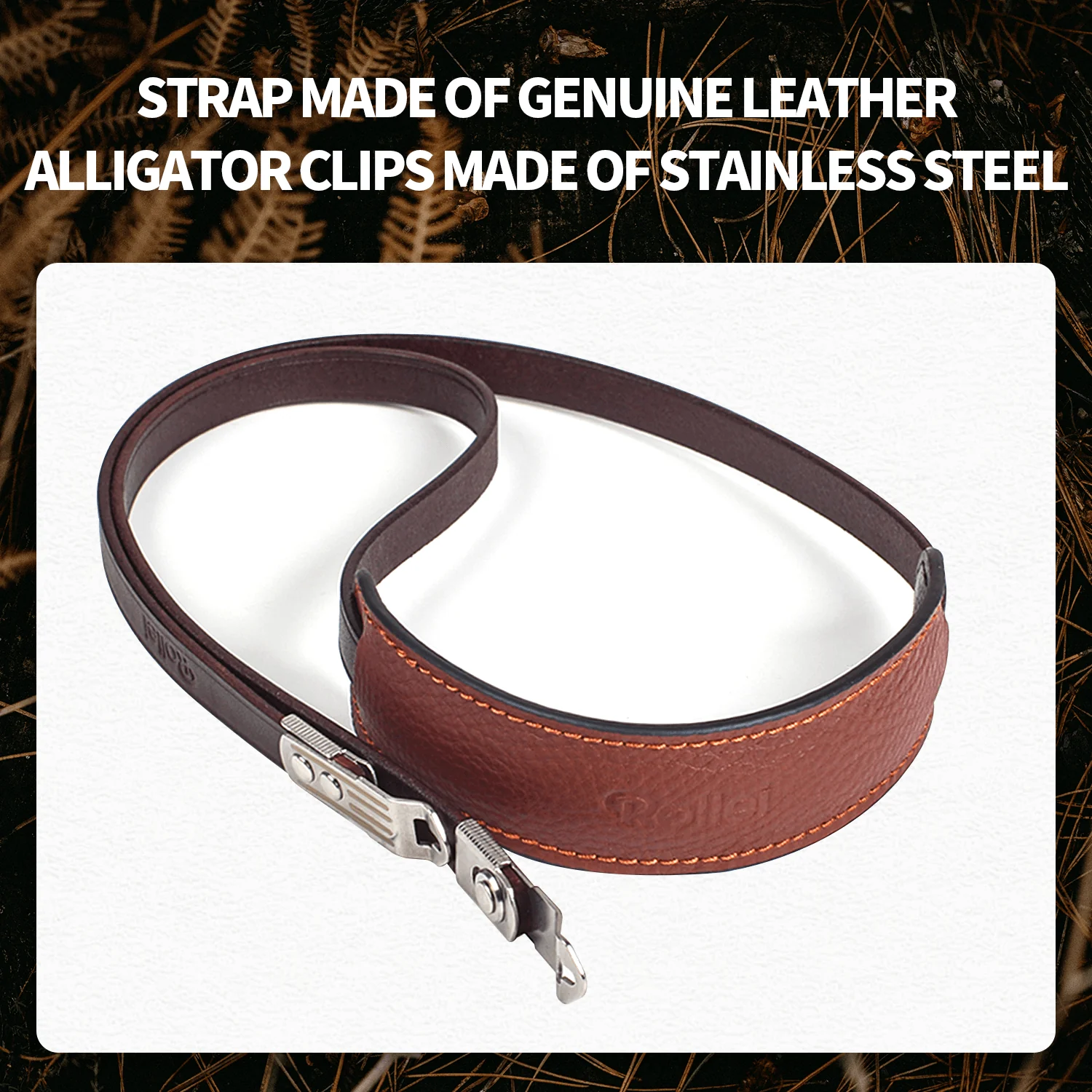 Leather Neck Strap With Shoulder Pad For Rolleiflex 2.8C 2.8D TLR Camera