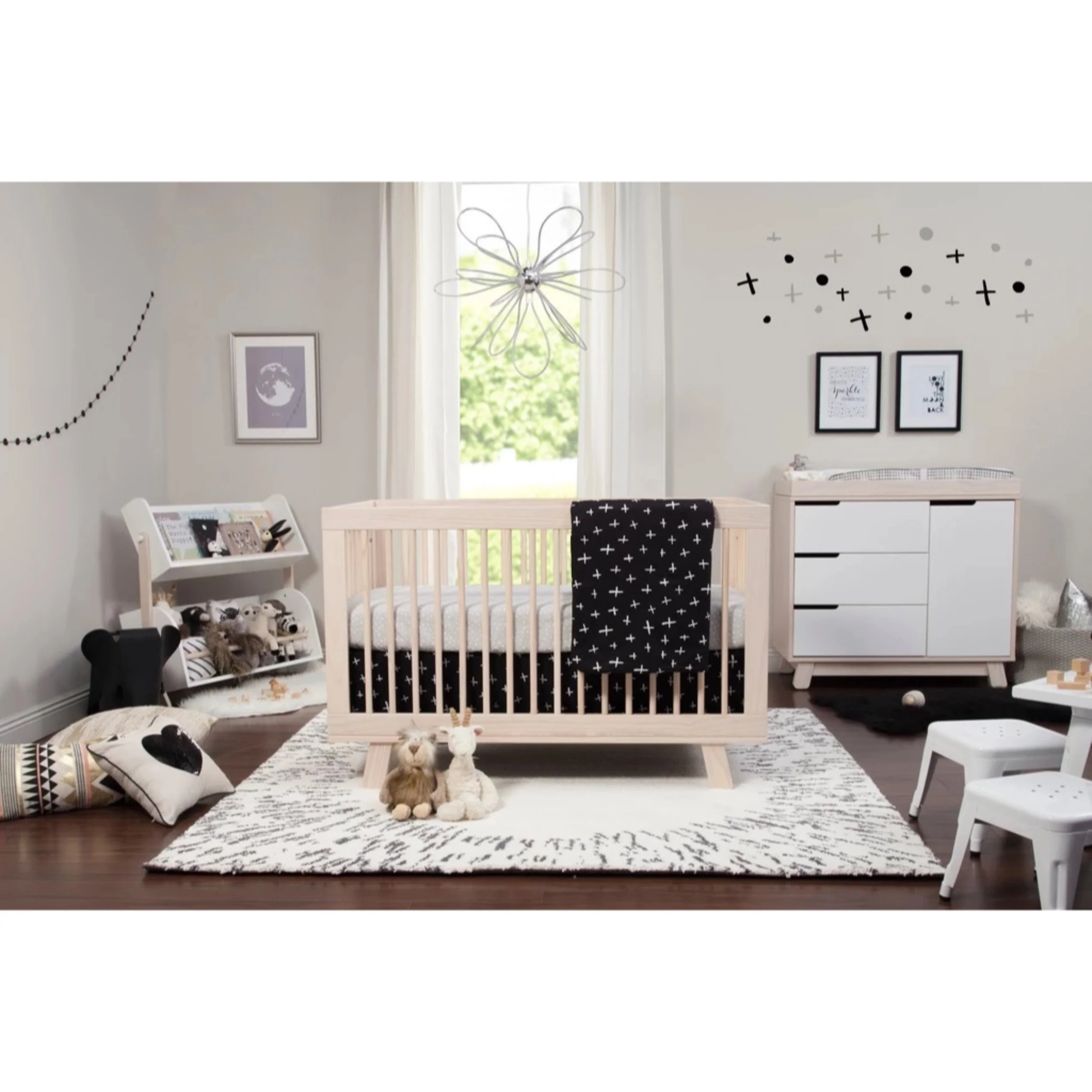 Tuxedo Crib Skirt Swiss Cross