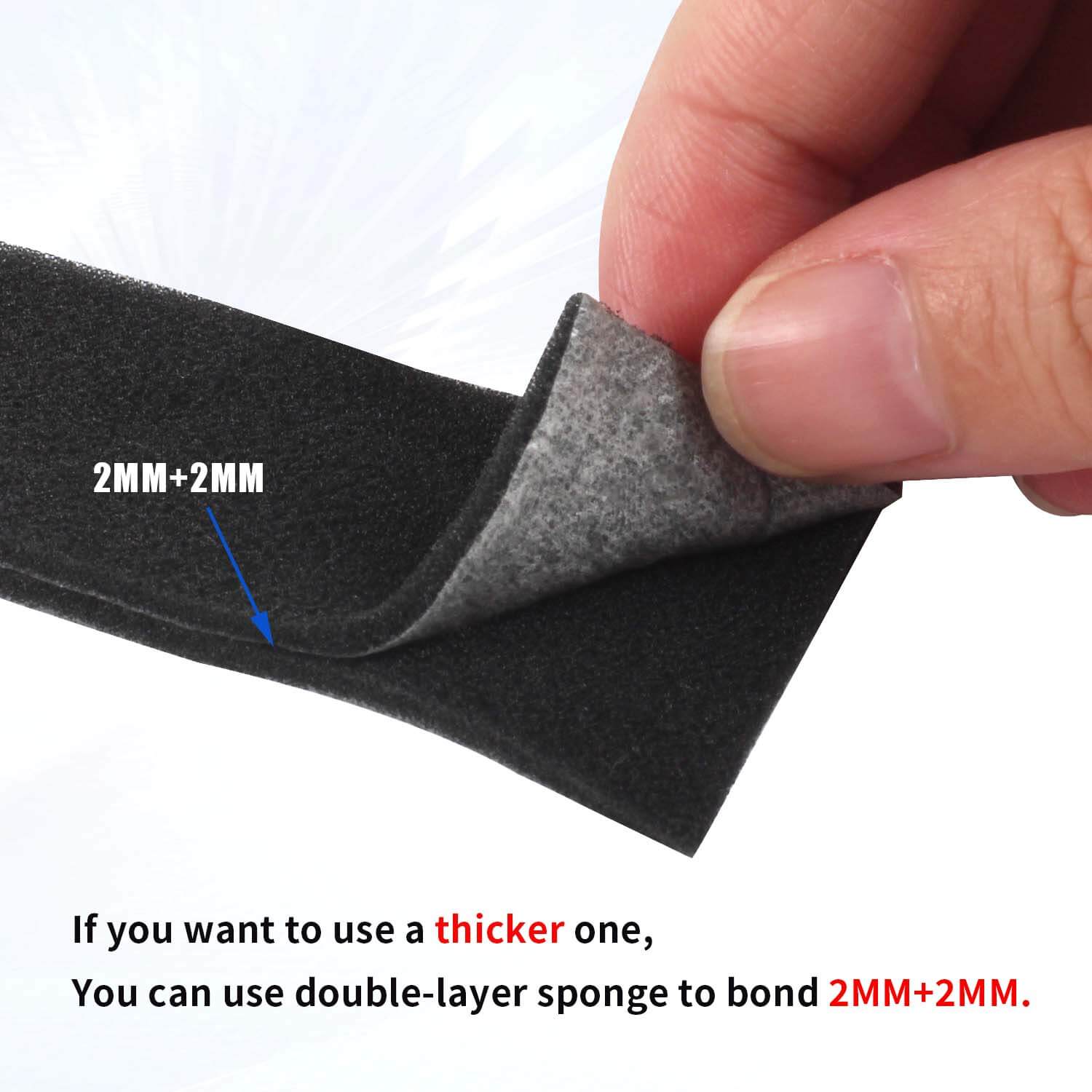 2mm Self Adhesive Film Camera Panorama Film Back Repair Light Seal Light Proof Kit Baffle Foam Sponge Sheet 100x200mm
