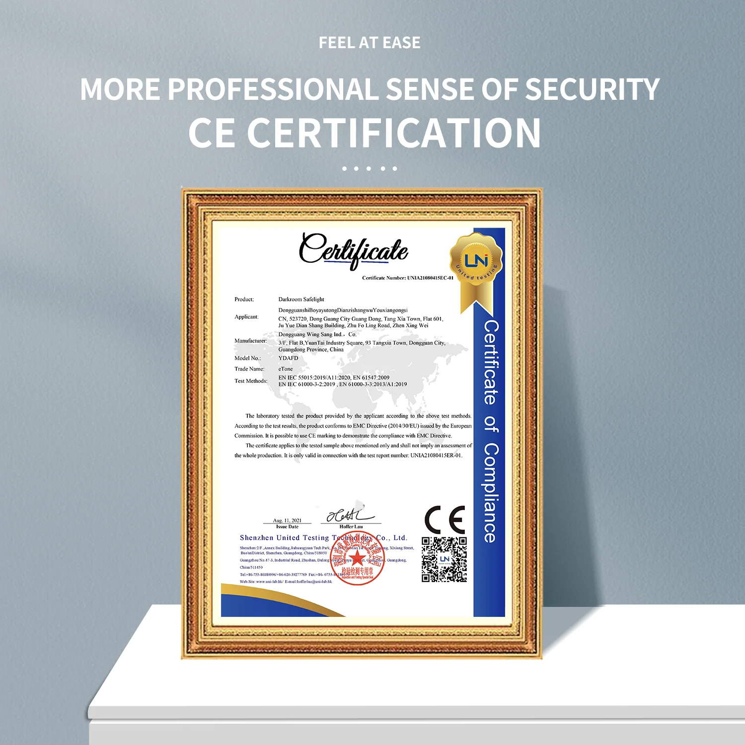 Darkroom Red Safelight Desk Portable Safe Light 635nm LED for B&W Film Developing Processing