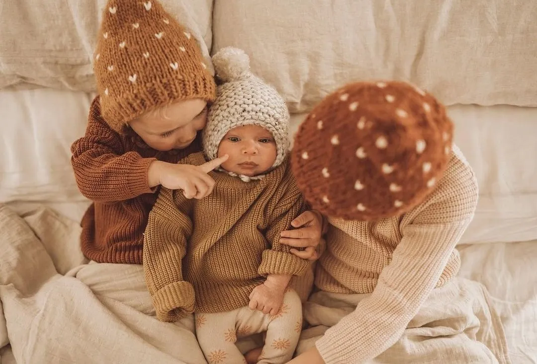 Tansy Knit Sweater in Brown