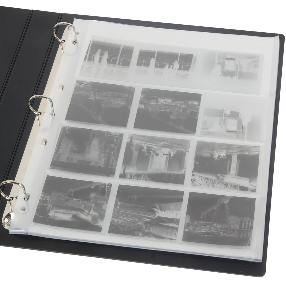 Ring Binder Photo Slide Storage Album For Print File Sheet Roll Film Negative Sleeves Protector