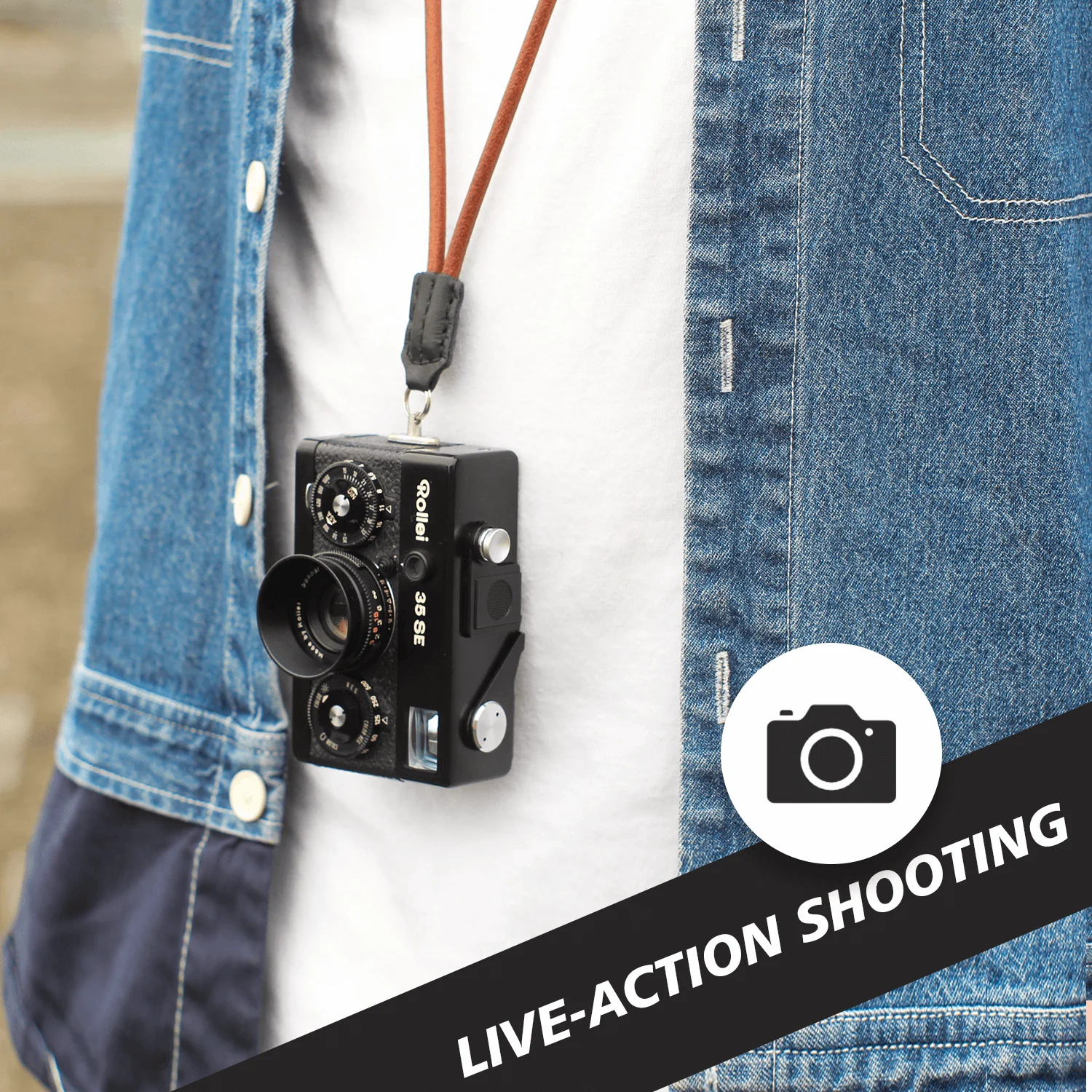 Leather Neck Wrist Shoulder Strap Belt Clips Lugs For Rollei 35 Silver Black Classic 35 35S 35T 35SE 35TE AS IS 35 LED B35 Cameras