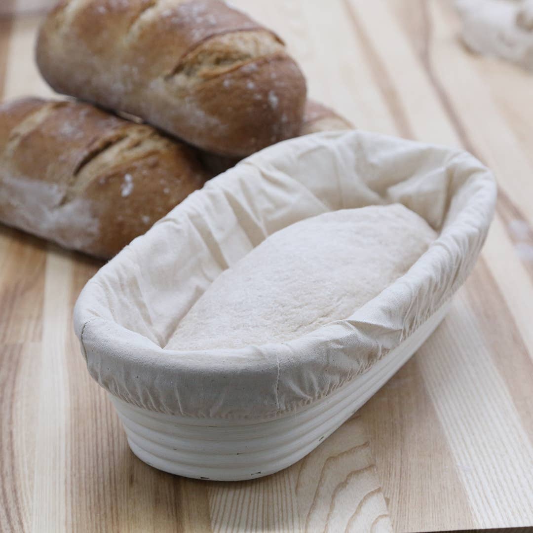 Oblong Proofing Basket and Liner | Breadtopia