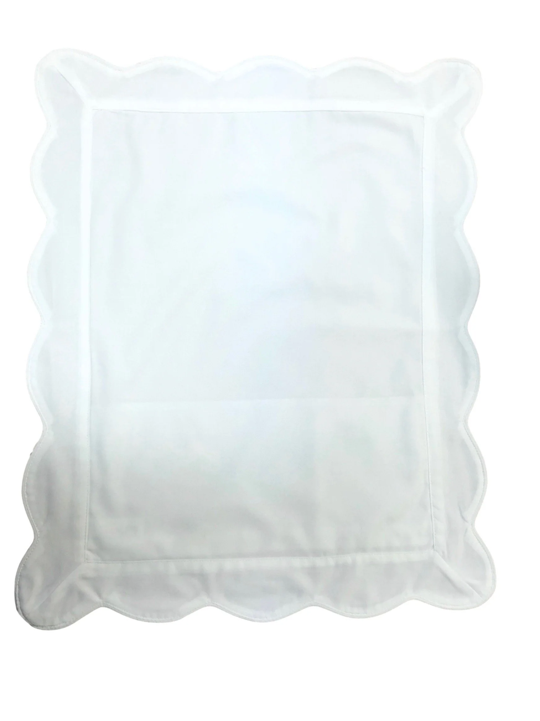 Piped Scalloped Trim Baby Pillow Sham