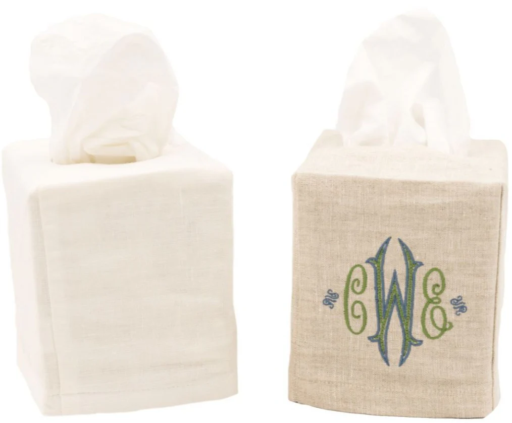 Linen Tissue Box Cover