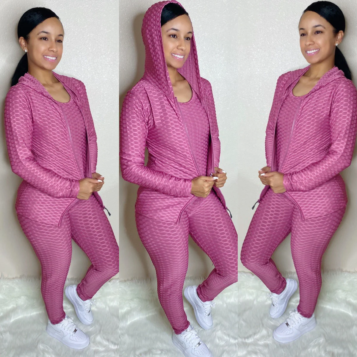 Honeycomb 3PC Set (Mauve)