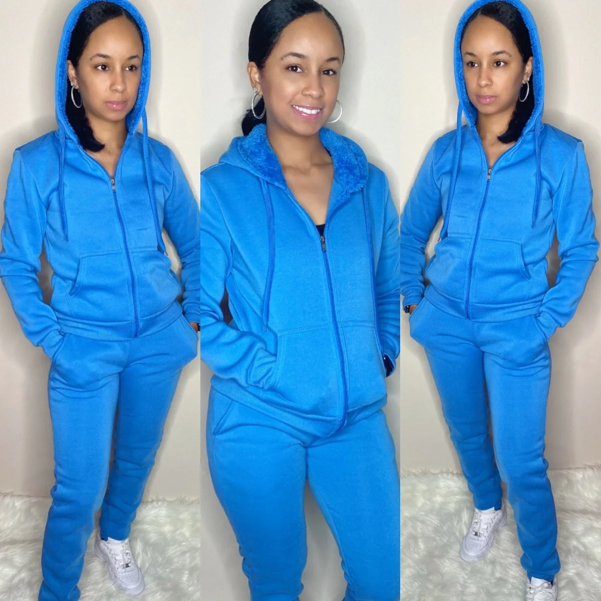 On the go (Blue Jogger Set)