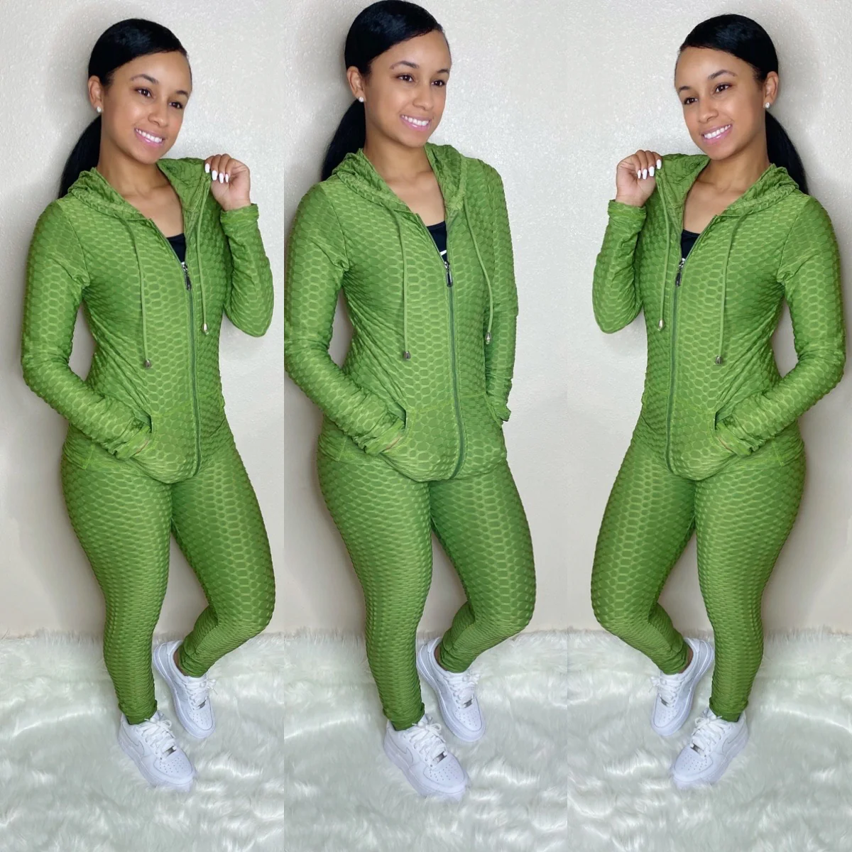 Honeycomb Set (Olive) 2PC