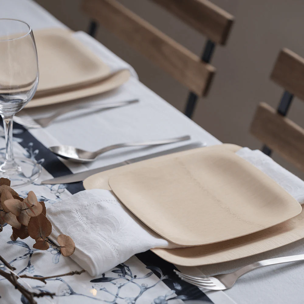 Disposable Bamboo Square Plates