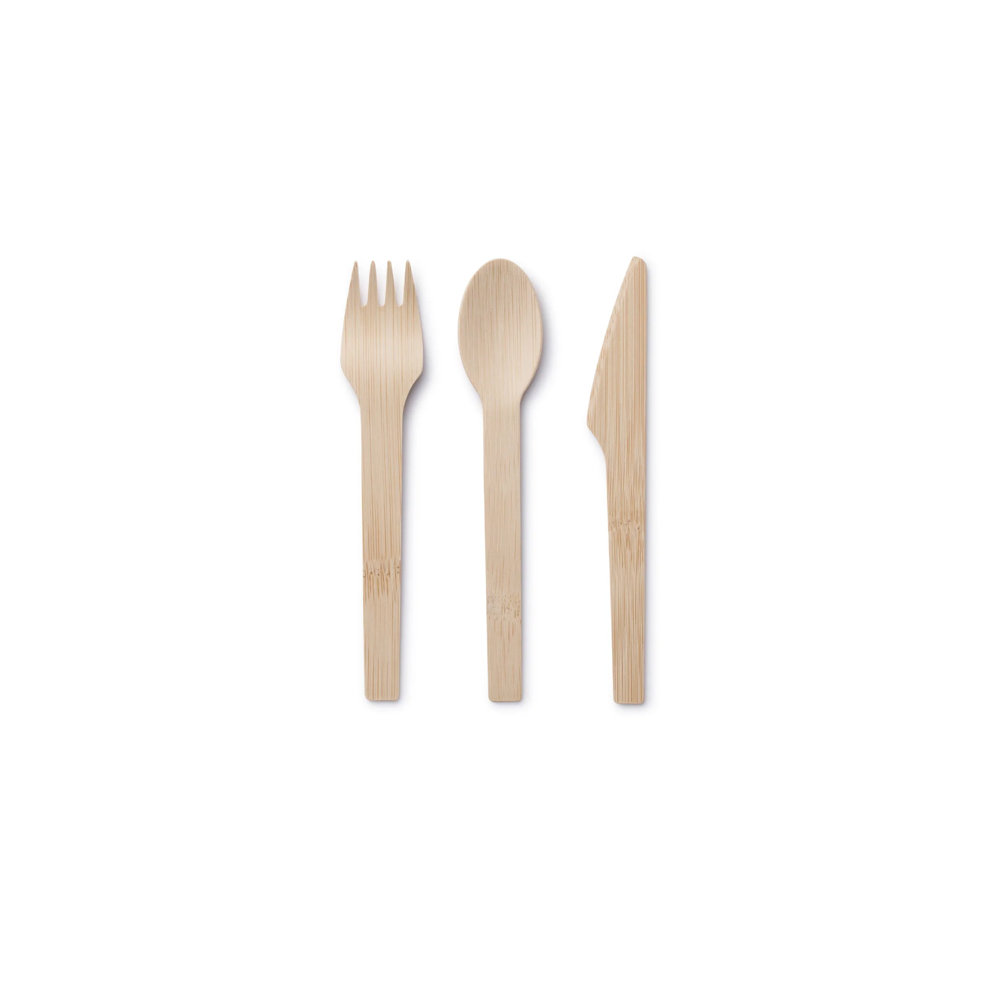 Disposable Bamboo Cutlery Set, 24-piece