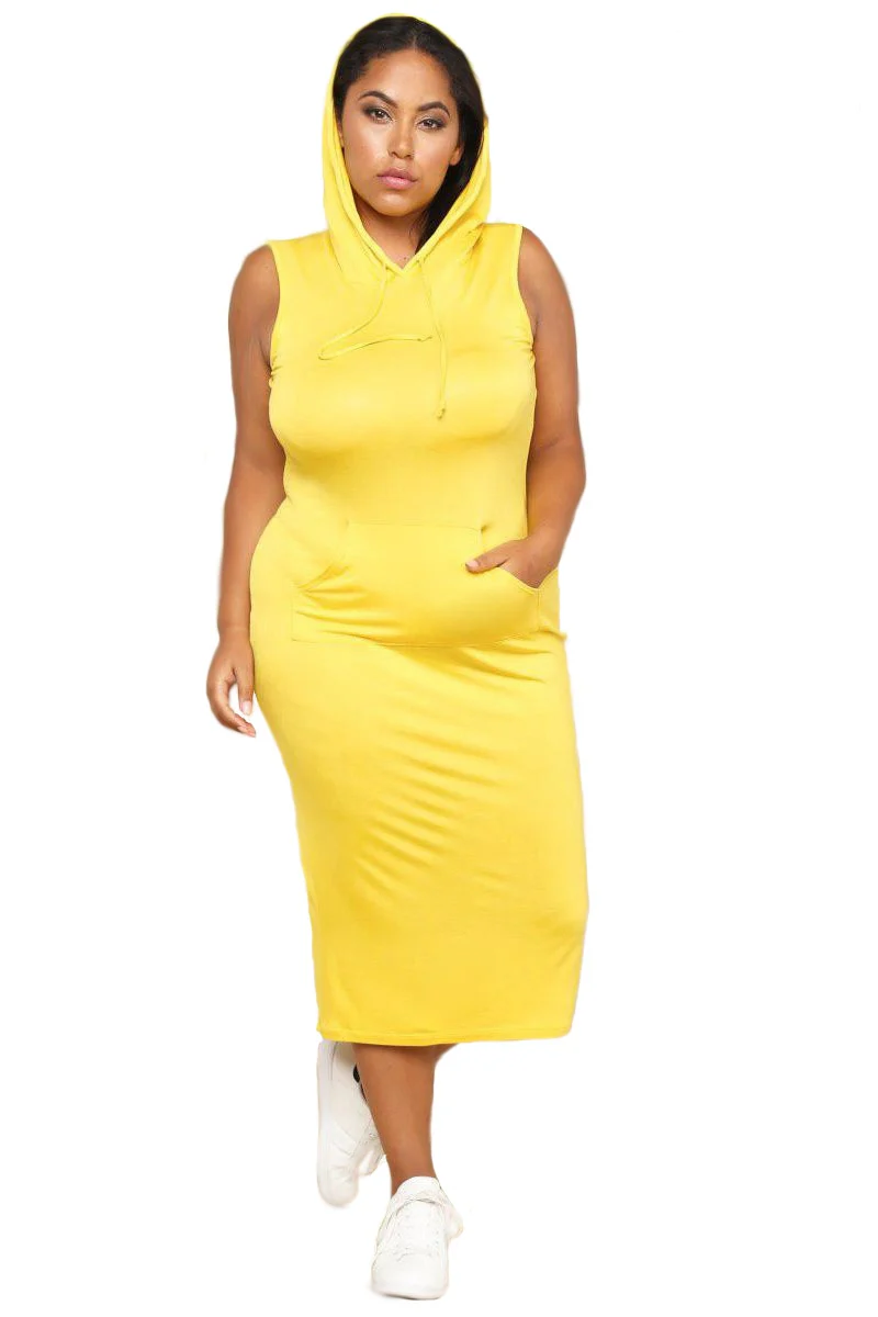 LEMON HOODED AND LOUNGE DRESS