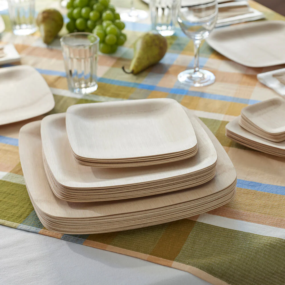 Disposable Bamboo Square Plates