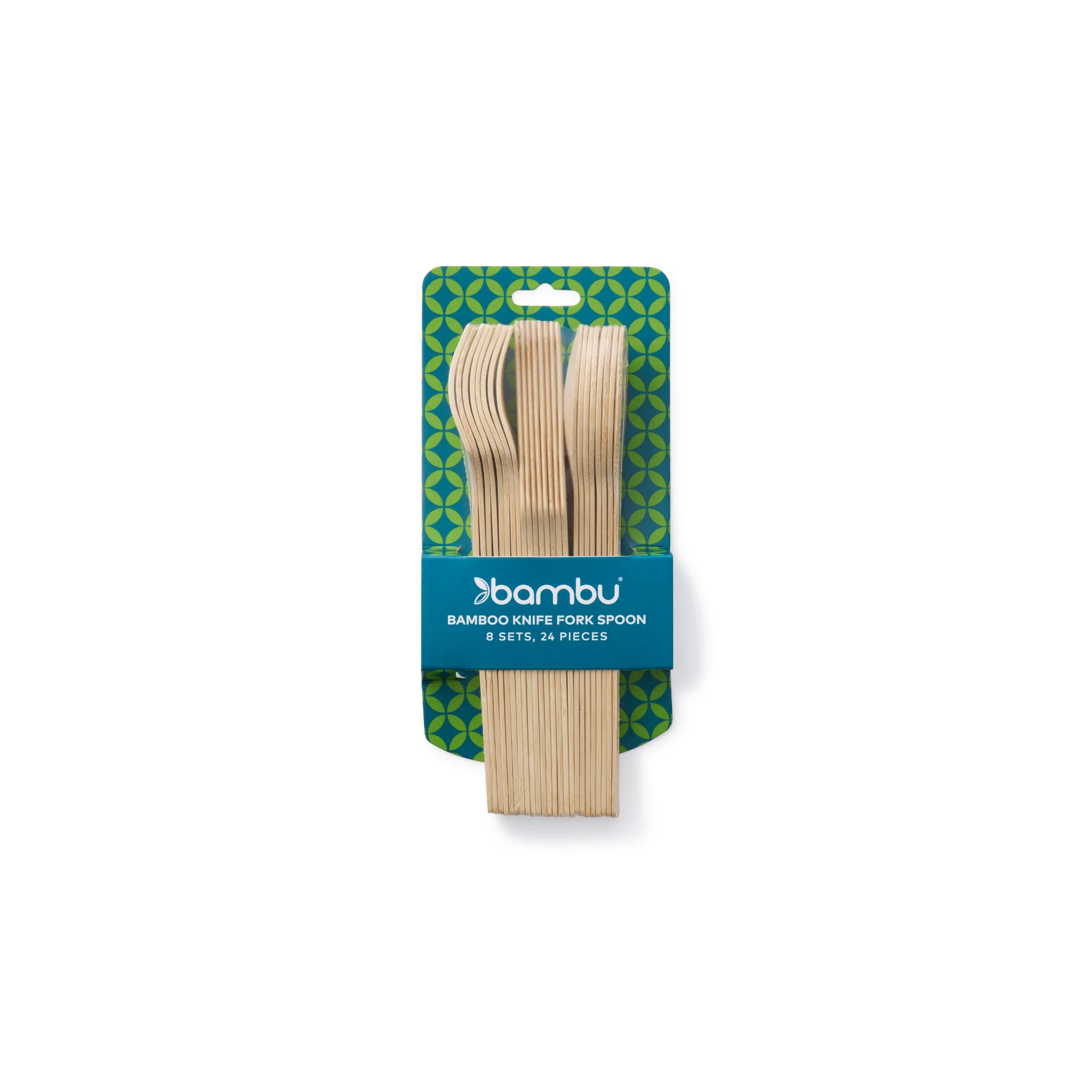 Disposable Bamboo Cutlery Set, 24-piece
