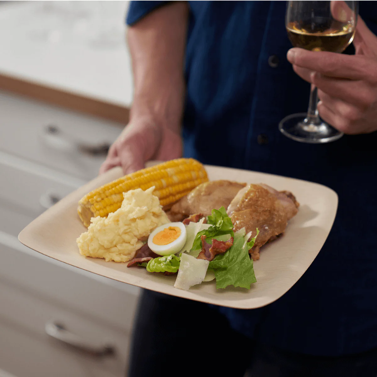 Disposable Bamboo Square Plates