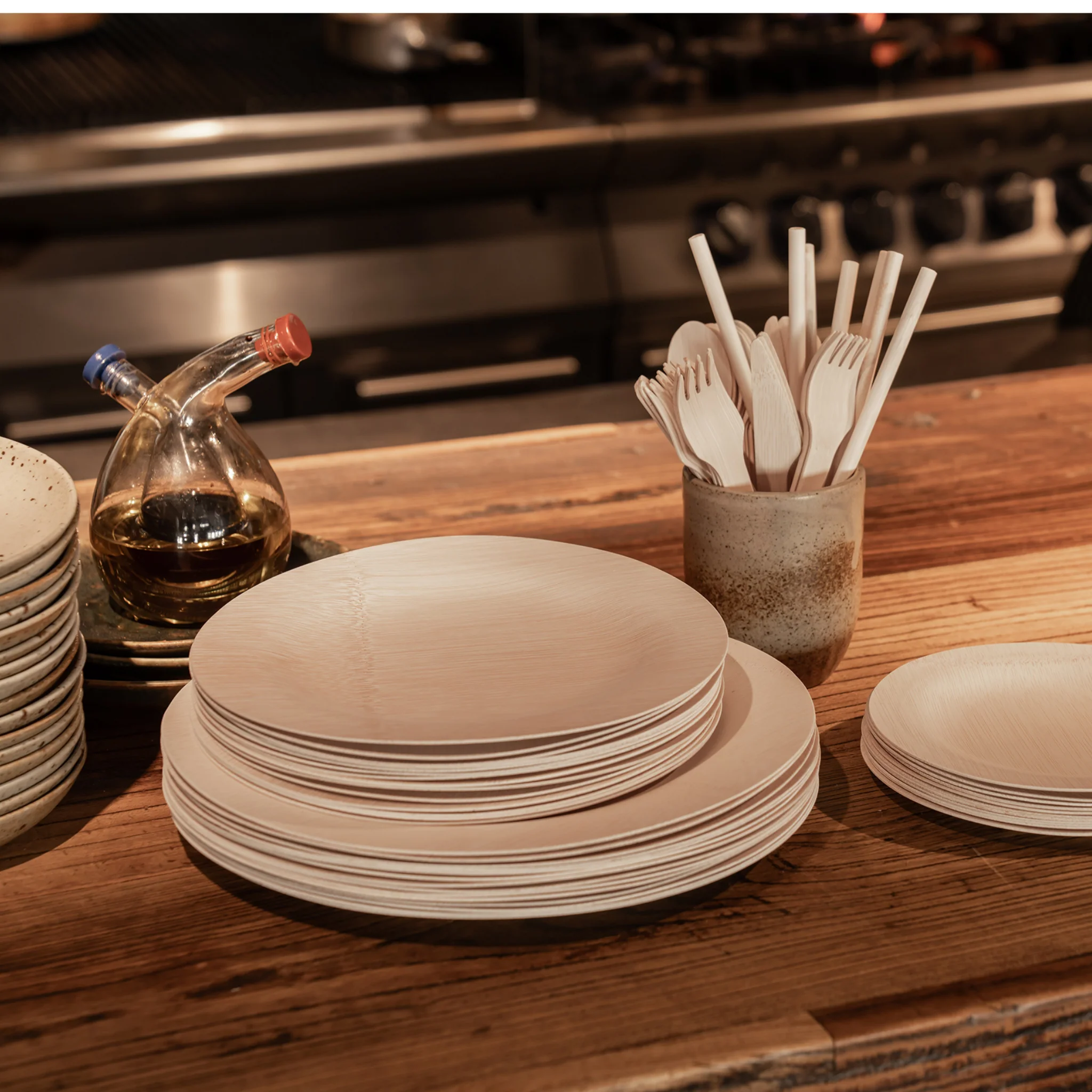 Disposable Bamboo Round Plates