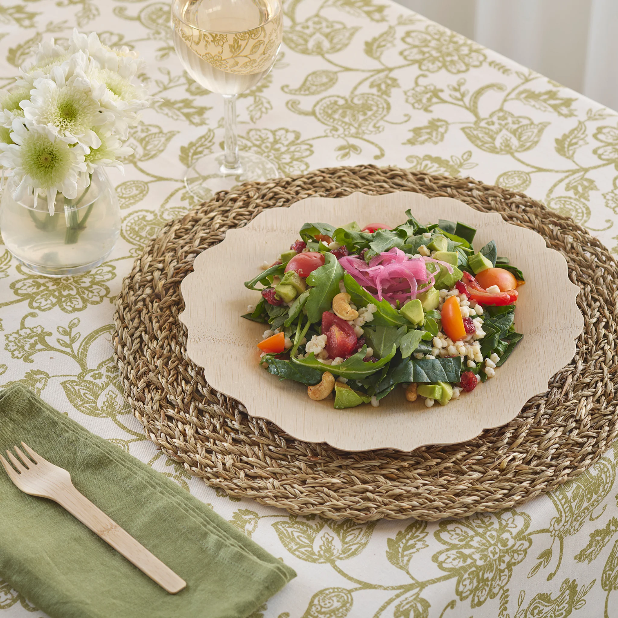 Disposable Bamboo Fancy Plates