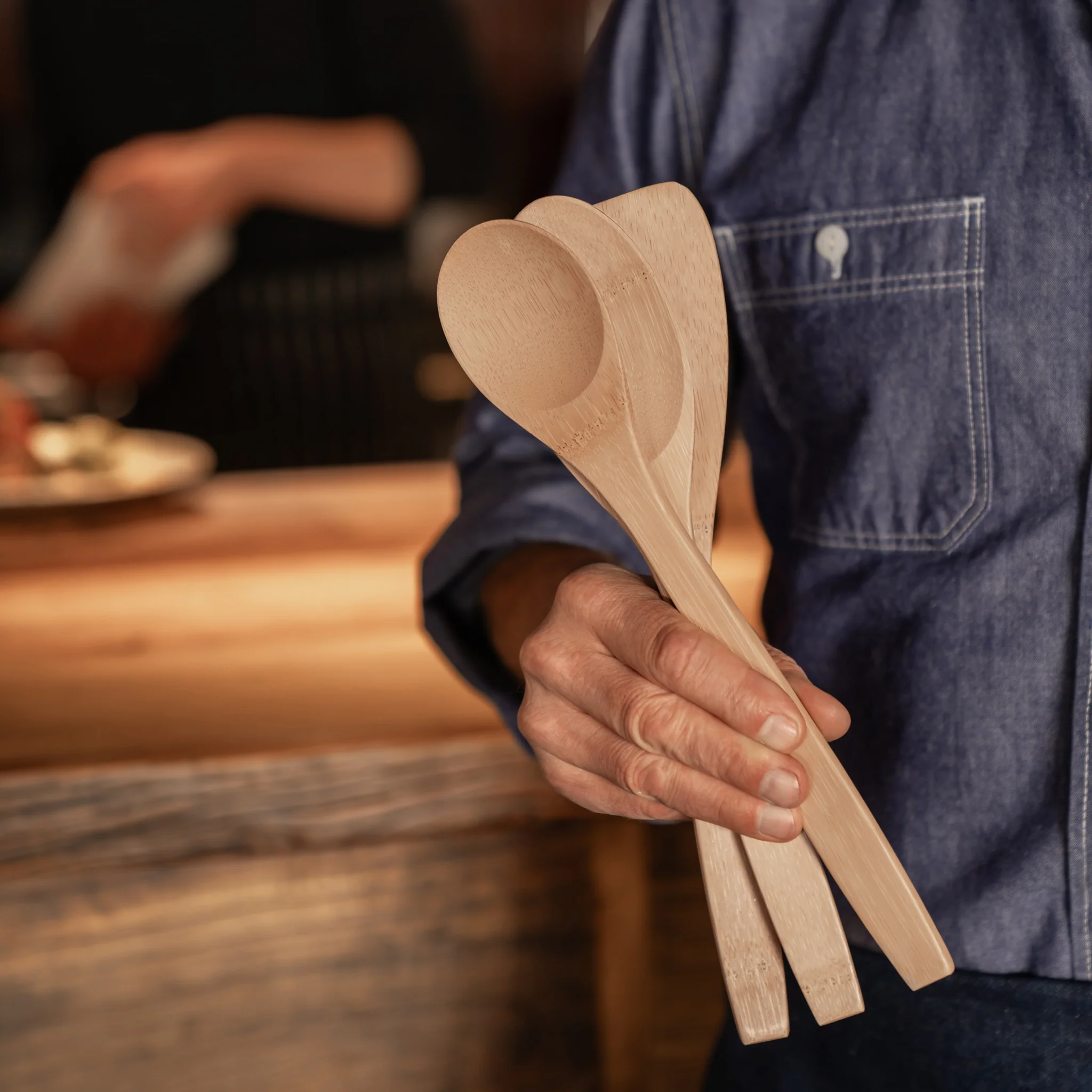 Kitchen Basics, Set of 3 Bamboo Cooking Utensils