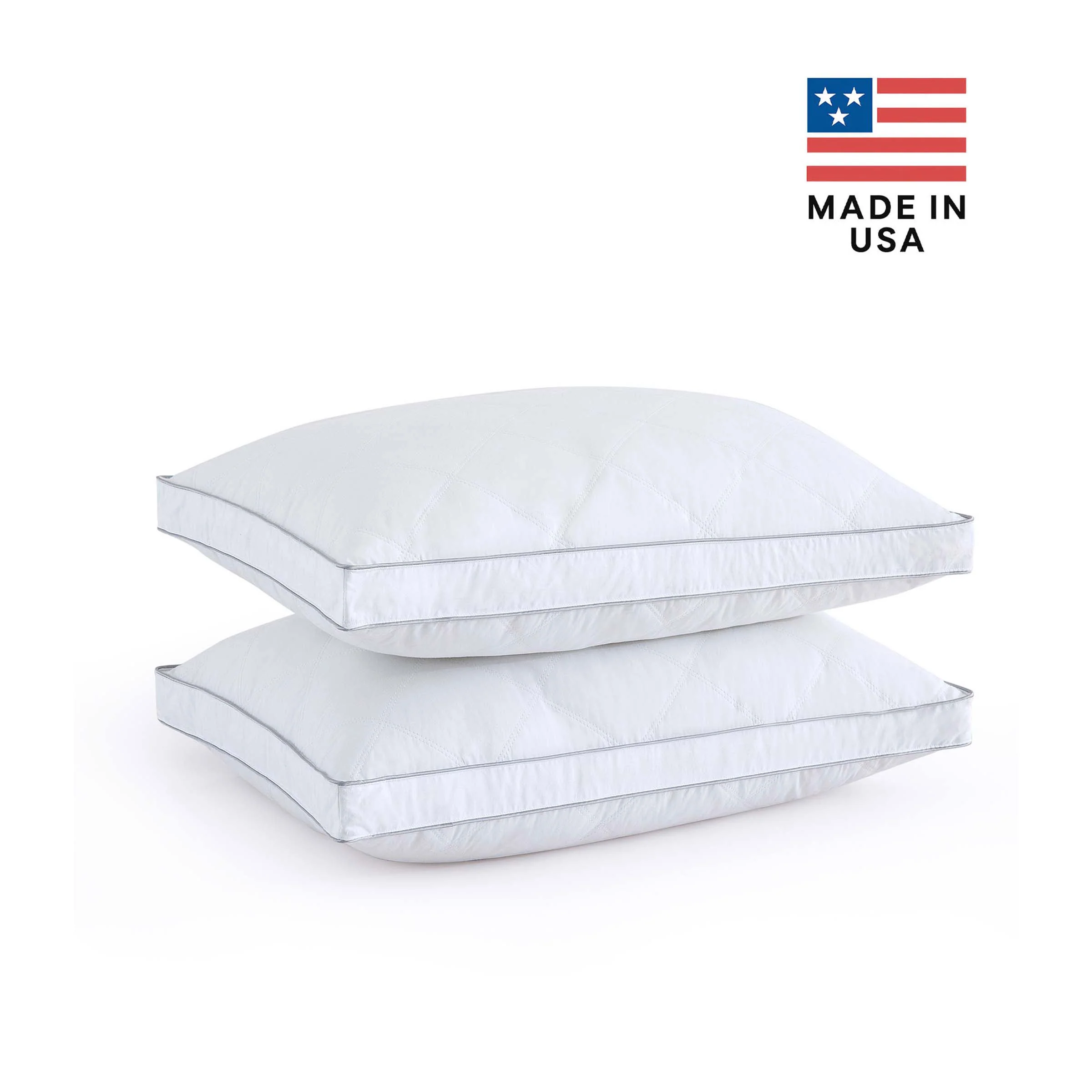 Puredown 2 Pack Natural Goose Down Feather Pillows