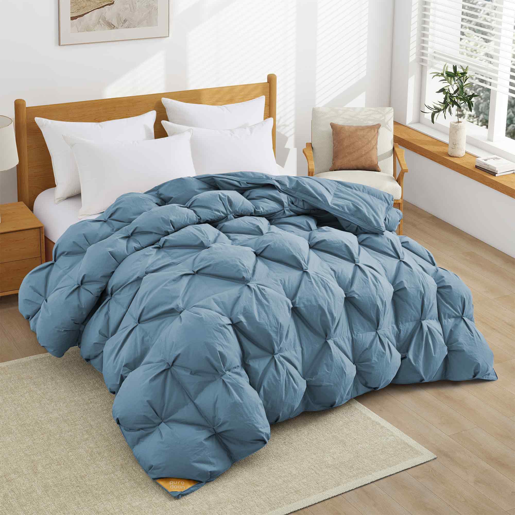 All Season Organic Cotton Puff Down Comforter