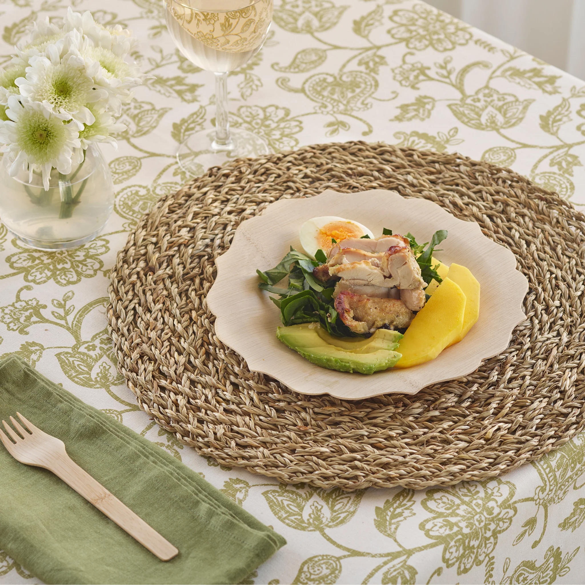 Disposable Bamboo Fancy Plates