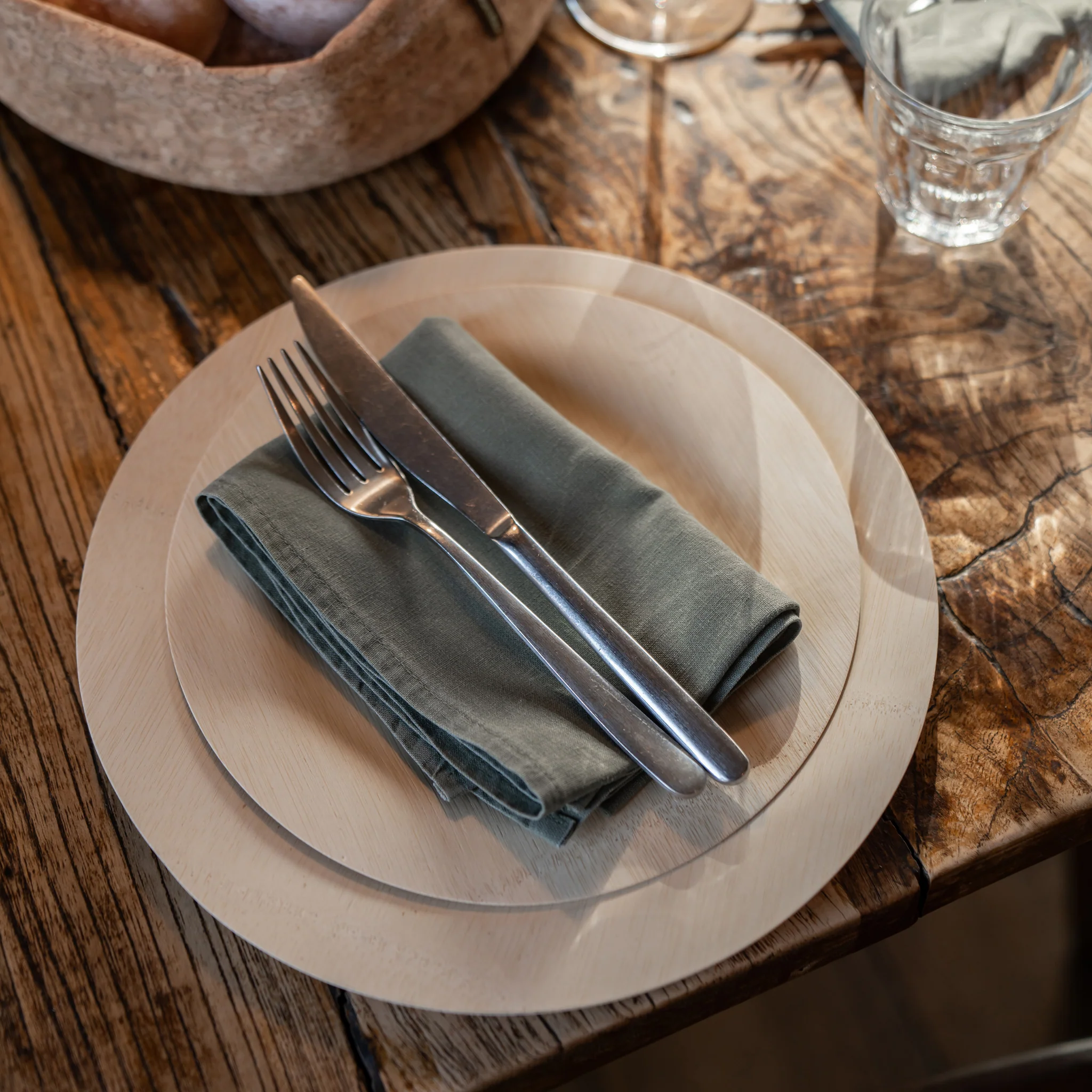 Disposable Bamboo Round Plates